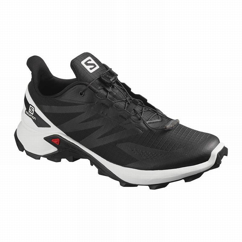 Chaussures De Trail Running Salomon Homme Noir / Blanche - Salomon SUPERCROSS BLAST - France (8925-S